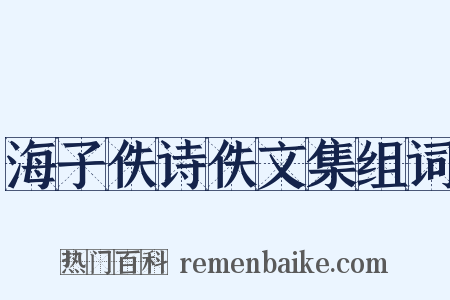 海子佚诗佚文集组词是什么意思的图片